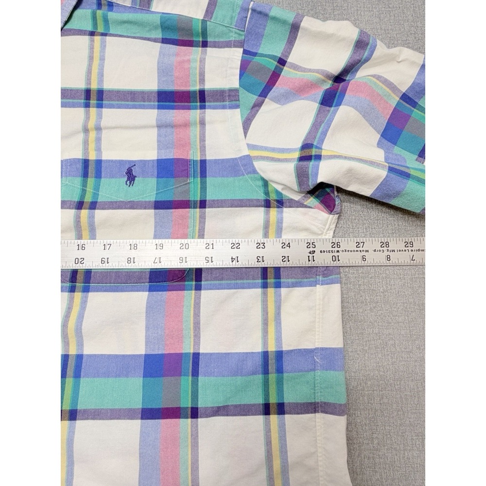 Ralph Lauren Blake Shirt Mens Large Logo Short Sleeve Collared Button Down Pony - Picture 6 of 9